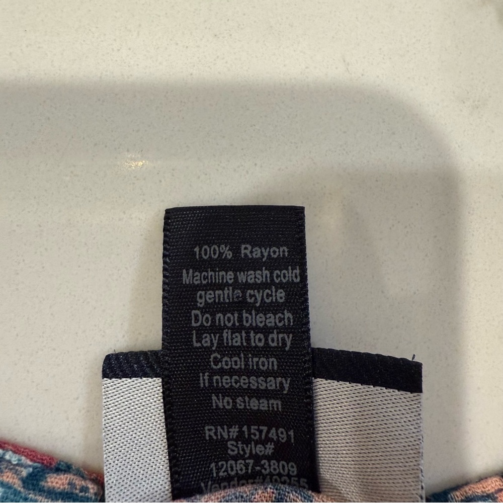 Daytrip Multiprint Split Neck Button Down High Lo… - image 5